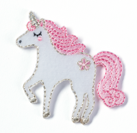 Prym Applikation Einhorn weiß/rosa 5.5x4cm