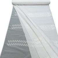 47096-Gardinenstoff-Stores-Voile-weiss-mit-Sticke_1.jpg Gardinenstoff Stores Voile weiß mit Stickerei Längs Glanzfäden weiß glanz 2.8m Höhe