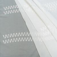 47096-Gardinenstoff-Stores-Voile-weiss-mit-Stickere.jpg Gardinenstoff Stores Voile weiß mit Stickerei Längs Glanzfäden weiß glanz 2.8m Höhe