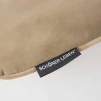 SCHÖNER LEBEN. Samtkissen beige 70x70cm