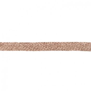Baumwoll Flachkordel Kordel braun creme Breite: 2cm
