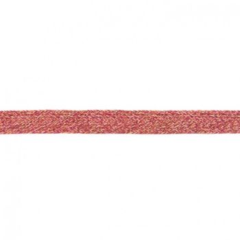Baumwoll Flachkordel Kordel pink braun Breite: 2cm
