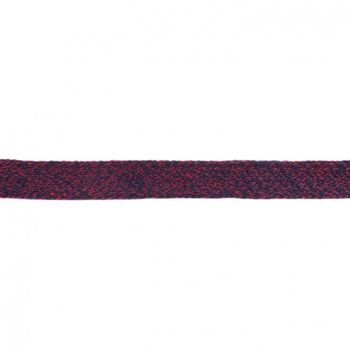 Baumwoll Flachkordel Kordel blau rot Breite: 2cm