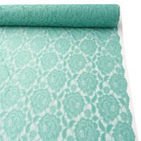 Elastische Spitze Blumen mit Wellen Abschluss beidseitig mint