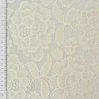 Elastische Spitze Blumen mit Wellen Abschluss beidseitig creme