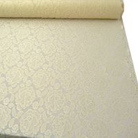 Elastische Spitze Blumen mit Wellen Abschluss beidseitig creme