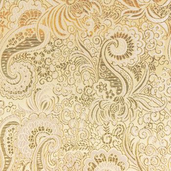 Lurex Jacquard Stoff Paisley Ornament goldfarbig silberfarbig