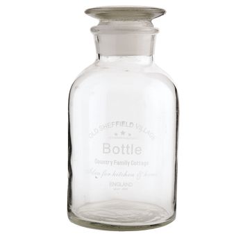 Clayre & Eef Deko Vase Flasche Glas BOTTLE 21x10cm