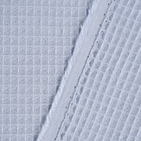 Bekleidungsstoff Waffelpique Baumwolle uni dusty blau 1.50m Breite