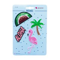 47871-Applikationen-Set-4-Stueck-Auto-Laster_1.jpg Applikationen Set 4 Stück Flamingo Palme Aloha Melone