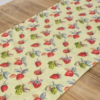 Schöner Leben Tischläufer Erdbeeren Brombeeren grün rot 40x160cm