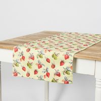 Schöner Leben Tischläufer Erdbeeren Brombeeren grün rot 40x160cm