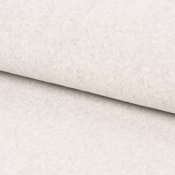 Organic Baumwoll-Fleece Bio-Fleece einfarbig hellgrau meliert