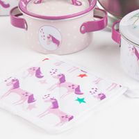 Puppentopfset Kinder-Kochset Kochgeschirr Einhorn 9teilig