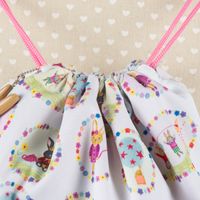 Rucksack Turn-Beutel Kids mit Kordeln Hase weiß rosa 36x40cm