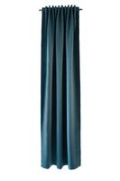 Fertiggardine Verdunklungsvorhang Galdin mit verdeckten Schlaufen petrol uni 140x245cm