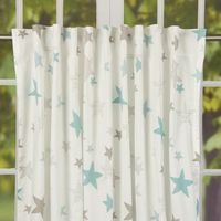 48158-Fertiggardine-Fertigschal-mit-verdeckten-Sc_2.jpg Fertiggardine Fertigschal Stars Sterne mit verdeckten Schlaufen weiß türkis grau 140x245cm
