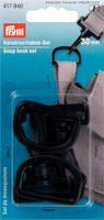Prym Karabinerhaken D-Ringe Set 30mm Kunststoff schwarz