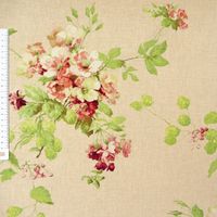 B von Boch Dekostoff Leinen Viskose Rosen lachs rosa