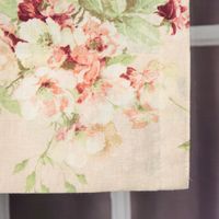 B von Boch Dekostoff Leinen Viskose Rosen lachs rosa