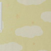 Rasch Bambino Dekostoff Wolken Sterne gelb 150cm