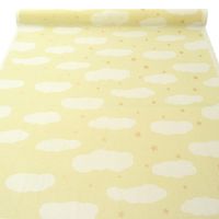 Rasch Bambino Dekostoff Wolken Sterne gelb 150cm