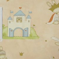 Rasch Bambino Dekostoff Ritter Hase apricot 150cm