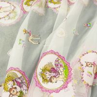 Rasch Gardinenstoff Organza Lillifee mit Reh 300cm