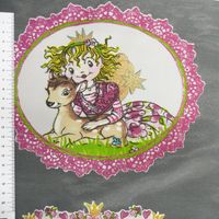 Rasch Gardinenstoff Organza Lillifee mit Reh 300cm