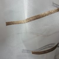 Organza Stoff Stickerei weiß grau schwarz gold