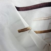 Organza Stoff Stickerei weiß grau schwarz gold