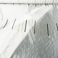 Organza Stoff Stickerei weiß grau schwarz gold