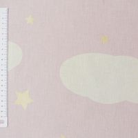 Rasch Bambino Dekostoff Himmel Wolken Sterne rosa