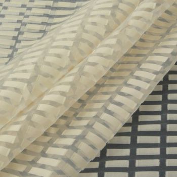 Rasch Organza Stores Gardinenstoff Rechtecke creme