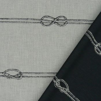 Rasch Dekostoff Wendestoff Sailor´s Stripe blaugrau