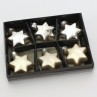 Weihnachtskugeln Christbaumkugeln Sternanhänger 6Stk gold-silberfarbig Ø6cm