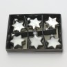 48819-Weihnachtskugeln-Christbaumkugeln-Sternanha_1.jpg Weihnachtskugeln Christbaumkugeln Sternanhänger 6Stk silberfarbig Ø6cm