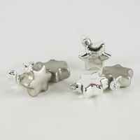 48819-Weihnachtskugeln-Christbaumkugeln-Sternanhaen.jpg Weihnachtskugeln Christbaumkugeln Sternanhänger 6Stk silberfarbig Ø6cm