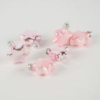 Weihnachtskugeln Christbaumkugeln Sternanhänger 6Stk rosa Ø6cm