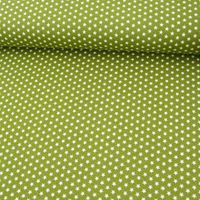 49030-Baumwollstoff-Mini-Sterne-oliv-gruen-weiss.jpg Baumwollstoff Mini Sterne oliv grün weiß