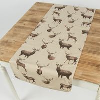 Schöner Leben Tischläufer Hirsch natur braun 40x160cm