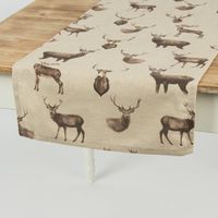 Schöner Leben Tischläufer Hirsch natur braun 40x160cm