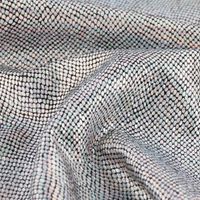 Schlangenhaut Optik Metallic Stoff silberfarbig schwarz 1.4m Breite