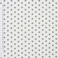 Baumwollstoff Sterne ca. 1x1cm weiß grau