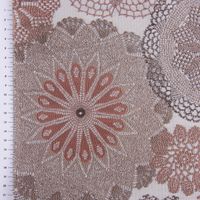 Polsterstoff Dekostoff Doily Mandala Blumen terracotta