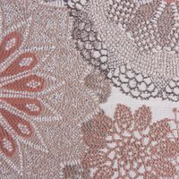 Polsterstoff Dekostoff Doily Mandala Blumen terracotta