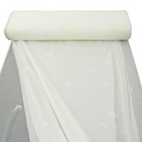Gardinenstoff Stores Stickerei Hirsch Feinkäseleinen ecru 290cm Höhe
