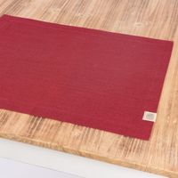 Leinen-Tischset Platzset Erik 1-lagig 37x50cm wine dunkelrot