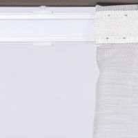 Schiebevorhang Flächenvorhang UNO grau mit weißen Fäden 245x60cm