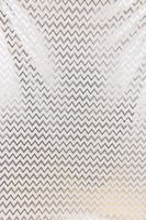 Dekostoff Metallikdruck Chevron Zacken weiß gold metallic 1.40m
